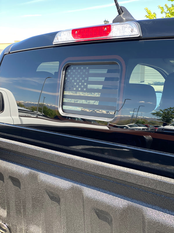 Ford Ranger Back Middle Window American Flag Decal 2019-2024