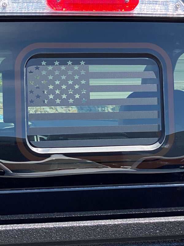 Ford Ranger Back Middle Window American Flag Decal 2019-2024