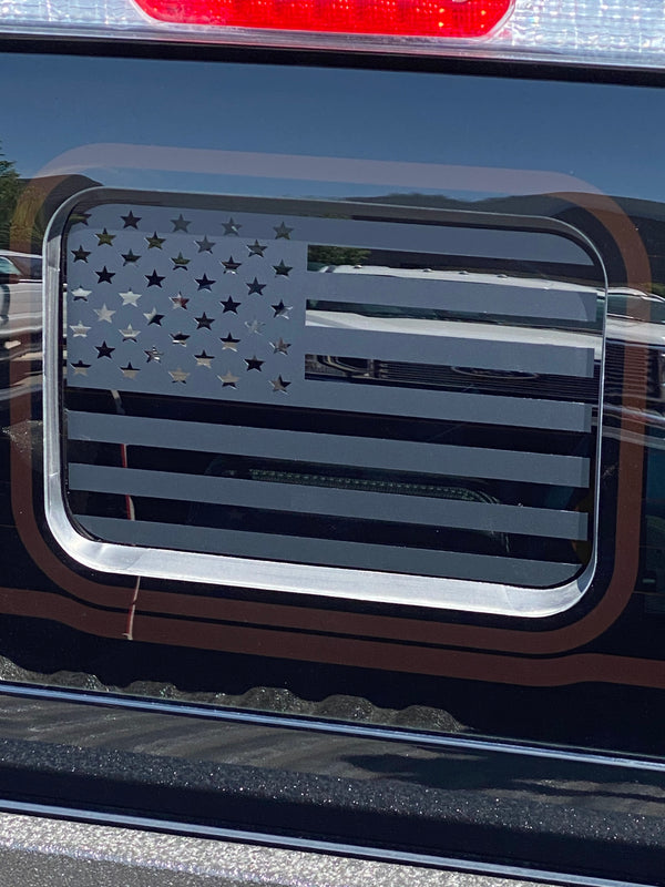Ford Ranger Back Middle Window American Flag Decal 2019-2024