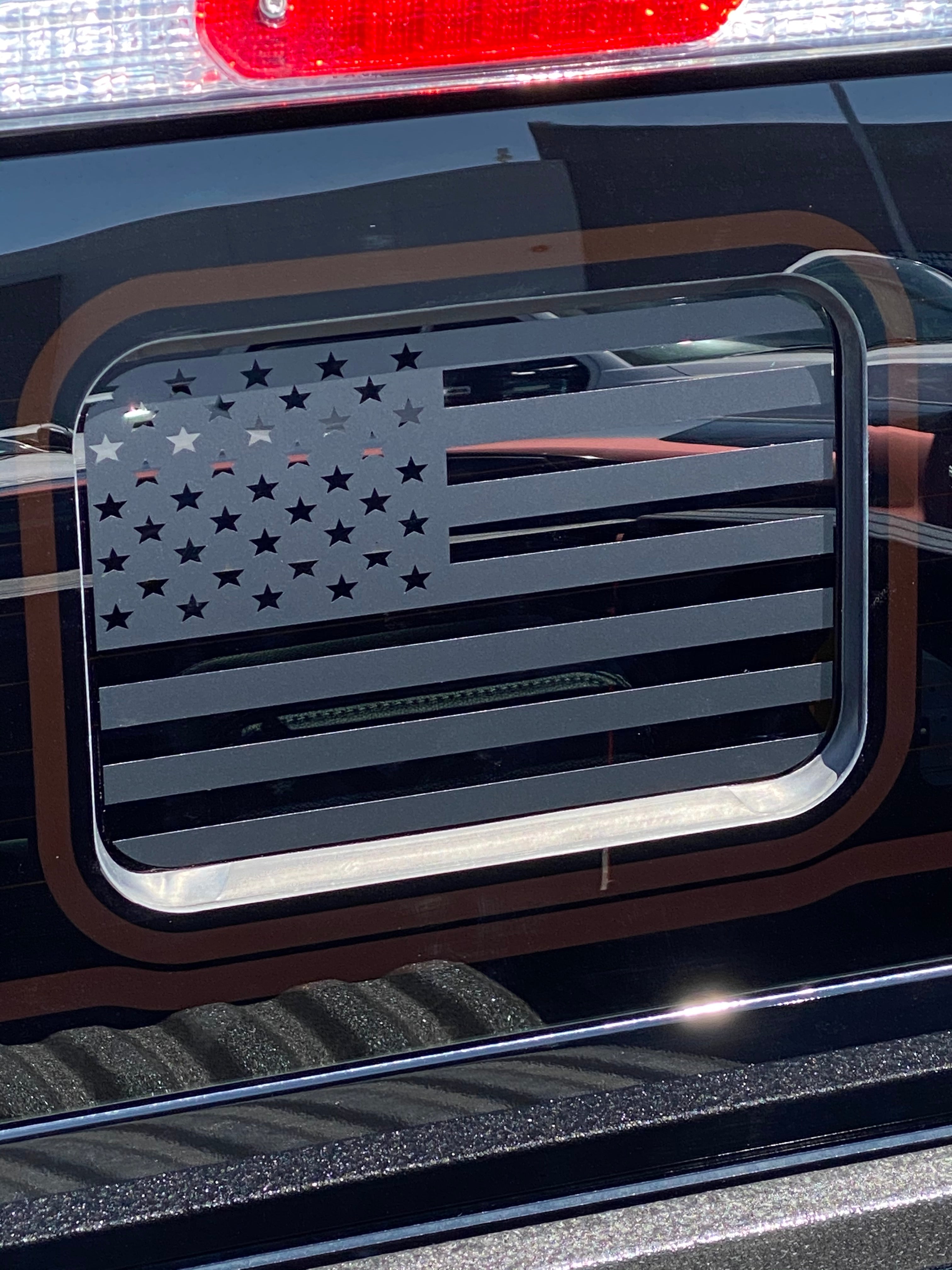 Ford Ranger Back Middle Window American Flag Decal 2019-2024