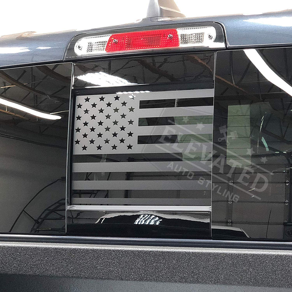 Distressed American Flag Decal For 2019+ Dodge Ram 1500/2500/3500 Rear Sliding Window – Oracal Vinyl
