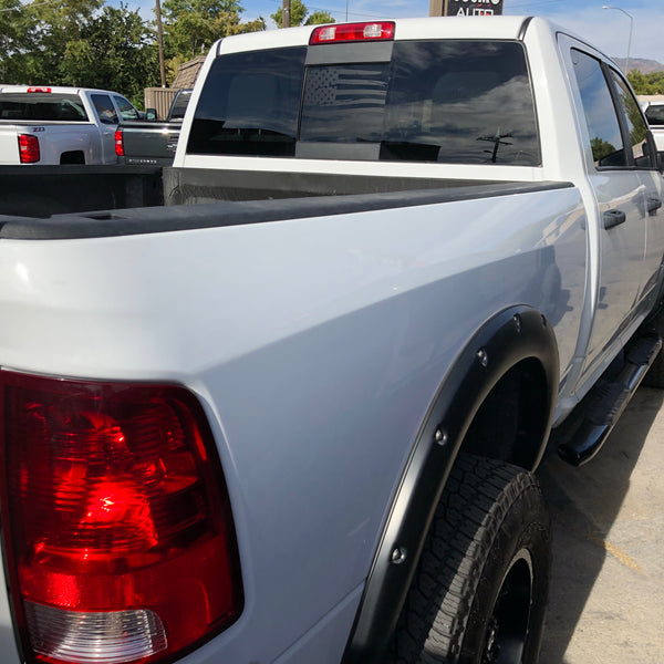 Dodge RAM Back Middle Window Distressed American Flag Decal 2009-2018