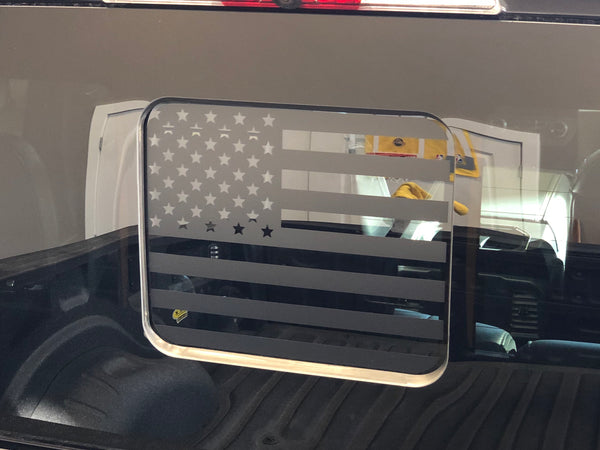 Ford F150 / f250 / f350 Back Middle Window American Flag Decal 2015-2024