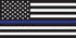 Universal Thin Blue Line American Flag Window Decal Set