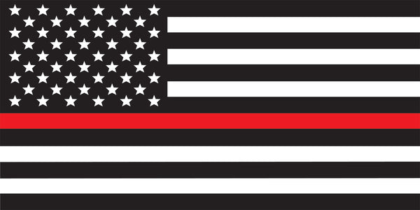 Universal Thin Red Line American Flag Window Decal Set