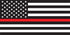 Universal Thin Red Line American Flag Window Decal Set
