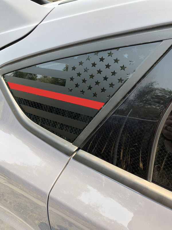 American Flag Quarter Window Decal 2015-2018 Ford Focus ST/RS