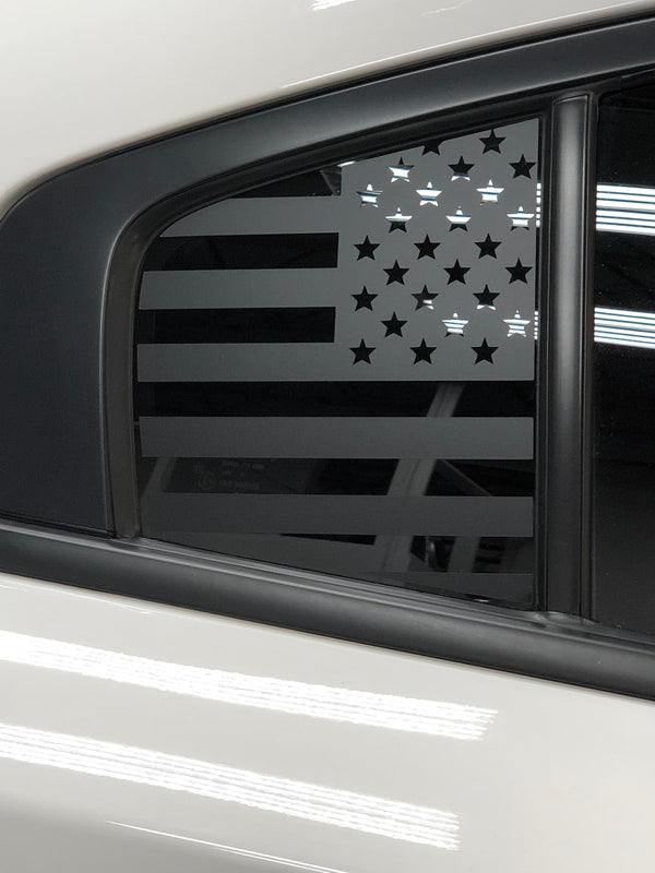 American Flag Quarter Window Decal 2011-18 Dodge Charger