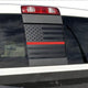Dodge RAM Back Middle Window - Thin Red Line American Flag Decal 2009-2018