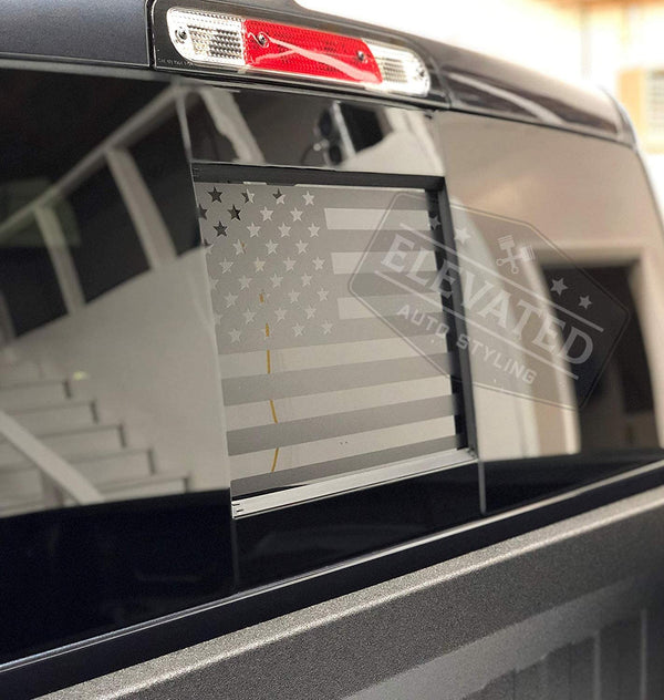 Dodge RAM Back Middle Window American Flag Decal 2019-2022