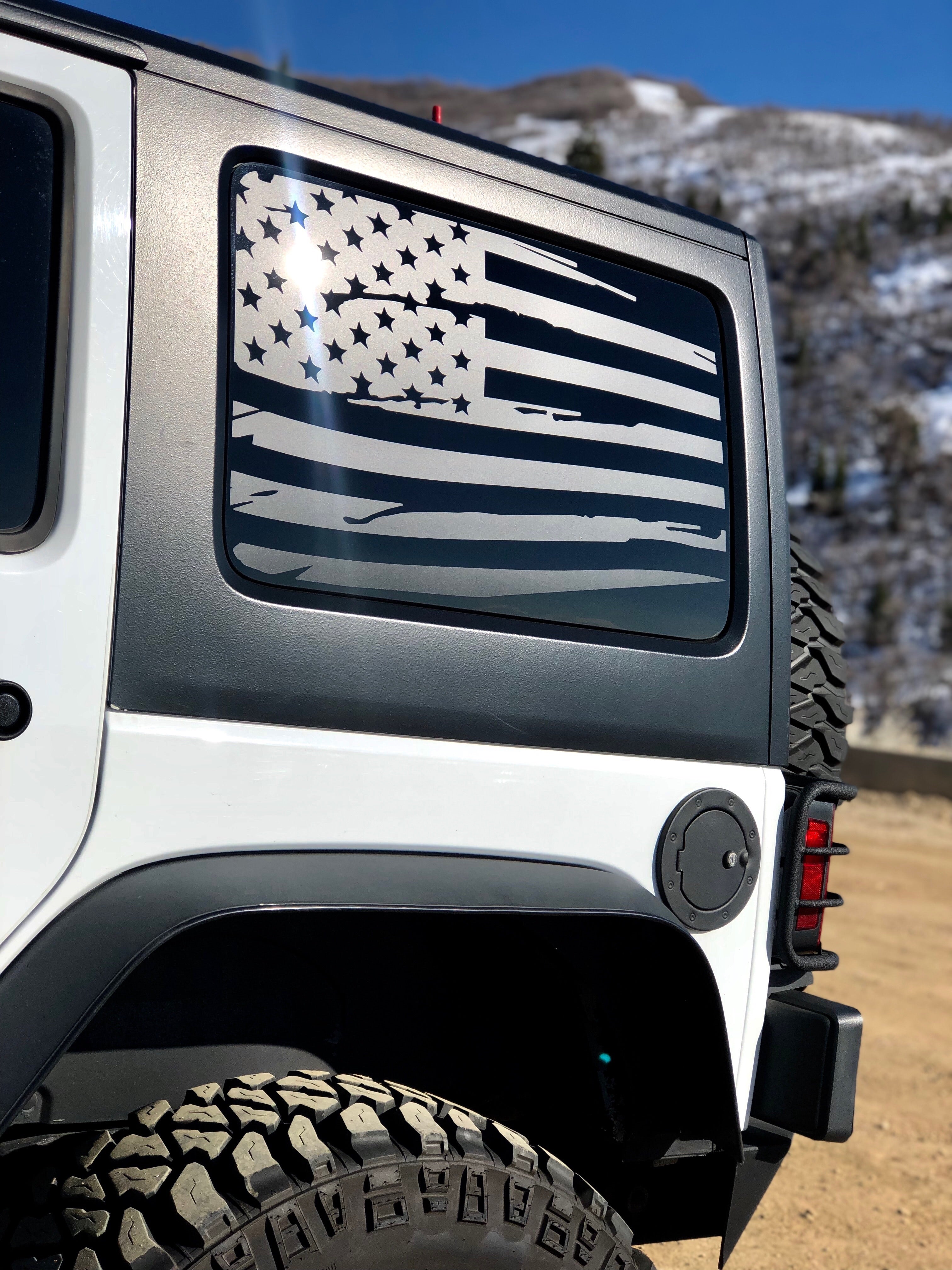 Jeep Wrangler JK American flag decal 2011-2018 (Drivers Side Only