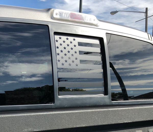 Ford F150 Back Middle Window American Flag Decal 2004-2014